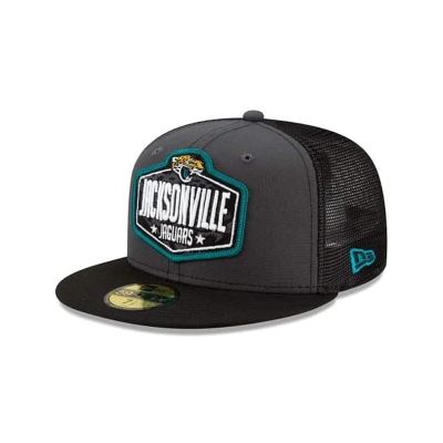 Grey Jacksonville Jaguars Hat - New Era NFL NFL Draft 59FIFTY Fitted Caps USA6093725